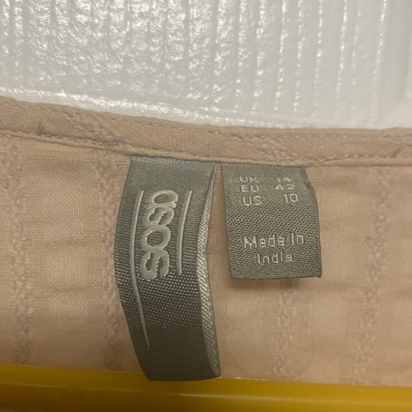 ASOS Beige Long Sleeve Dress with Red and Pink Floral Embroidery - Picture 2 of 7